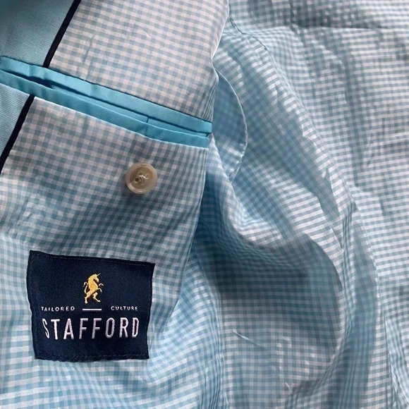 Stafford Jacket Blazer Teal Size 50R NWT - Picture 5 of 13